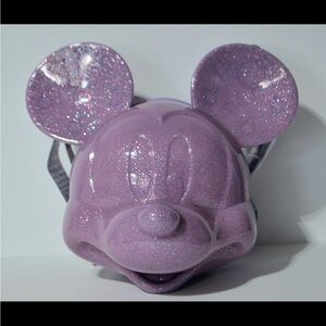 Disney Parks Purple Mickey Molded Head Loungefly Bag